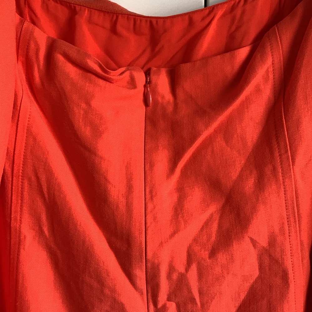 Mango Strapless Puff-Sleeve Mini Dress in Bright Orange - Picture 8 of 10